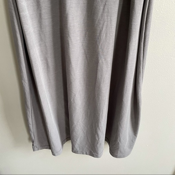 NEW. Athleta Adriana Sleeveless Wrap Dress Light Gray Size XL - Picture 5 of 8